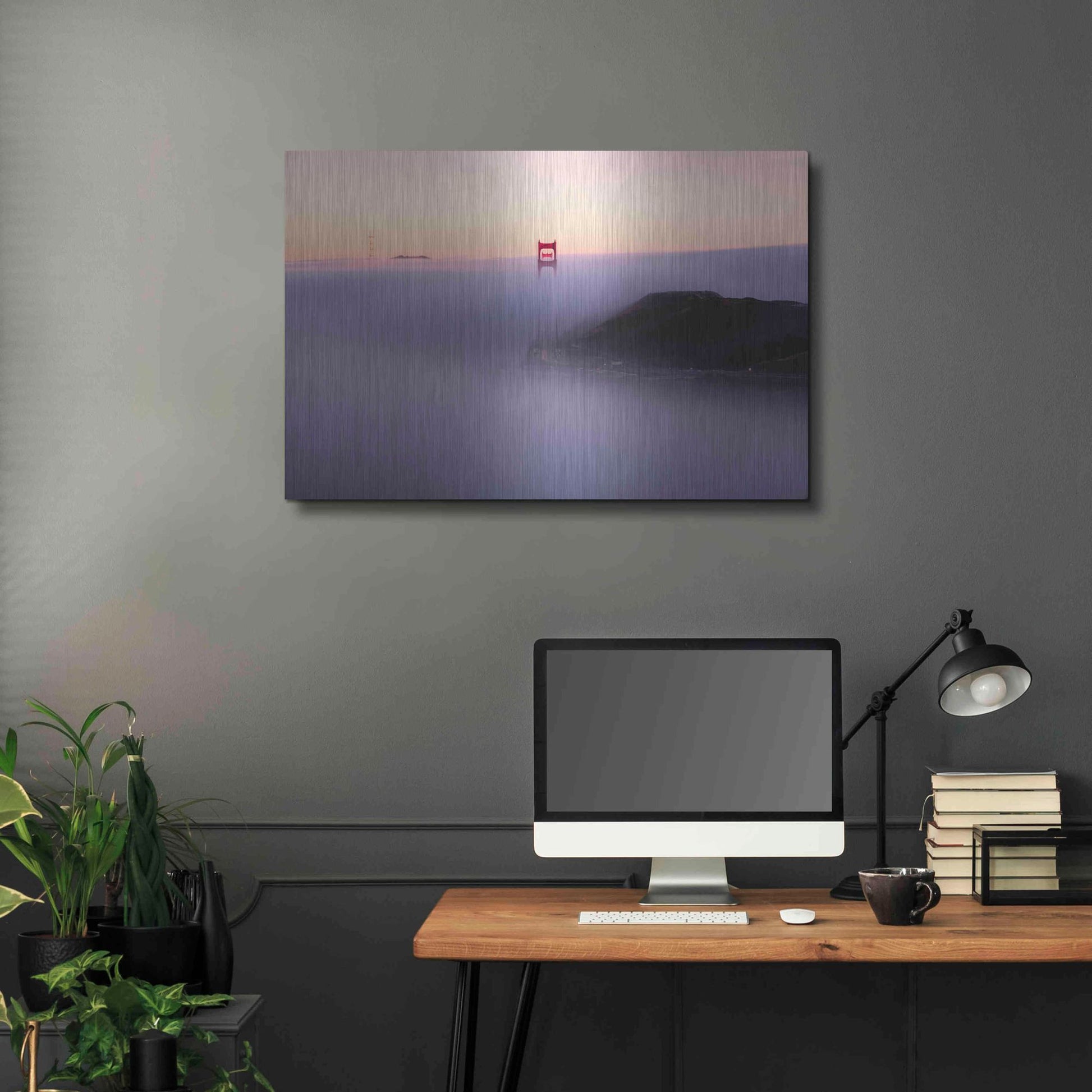 Luxe Metal Art 'Fog' by Bruce Getty, Metal Wall Art,36x24