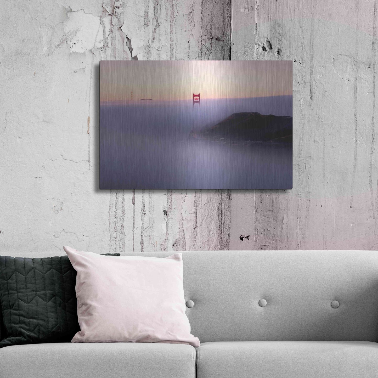Luxe Metal Art 'Fog' by Bruce Getty, Metal Wall Art,36x24