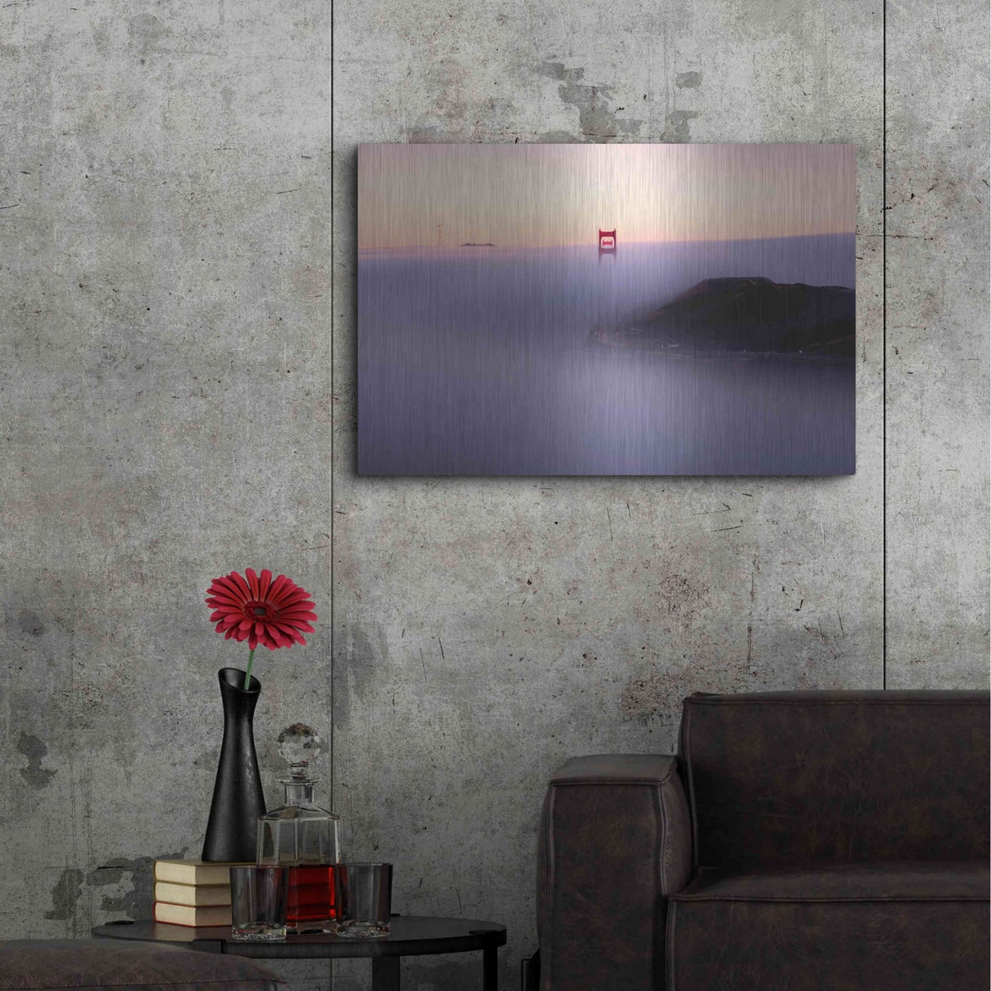 Luxe Metal Art 'Fog' by Bruce Getty, Metal Wall Art,36x24