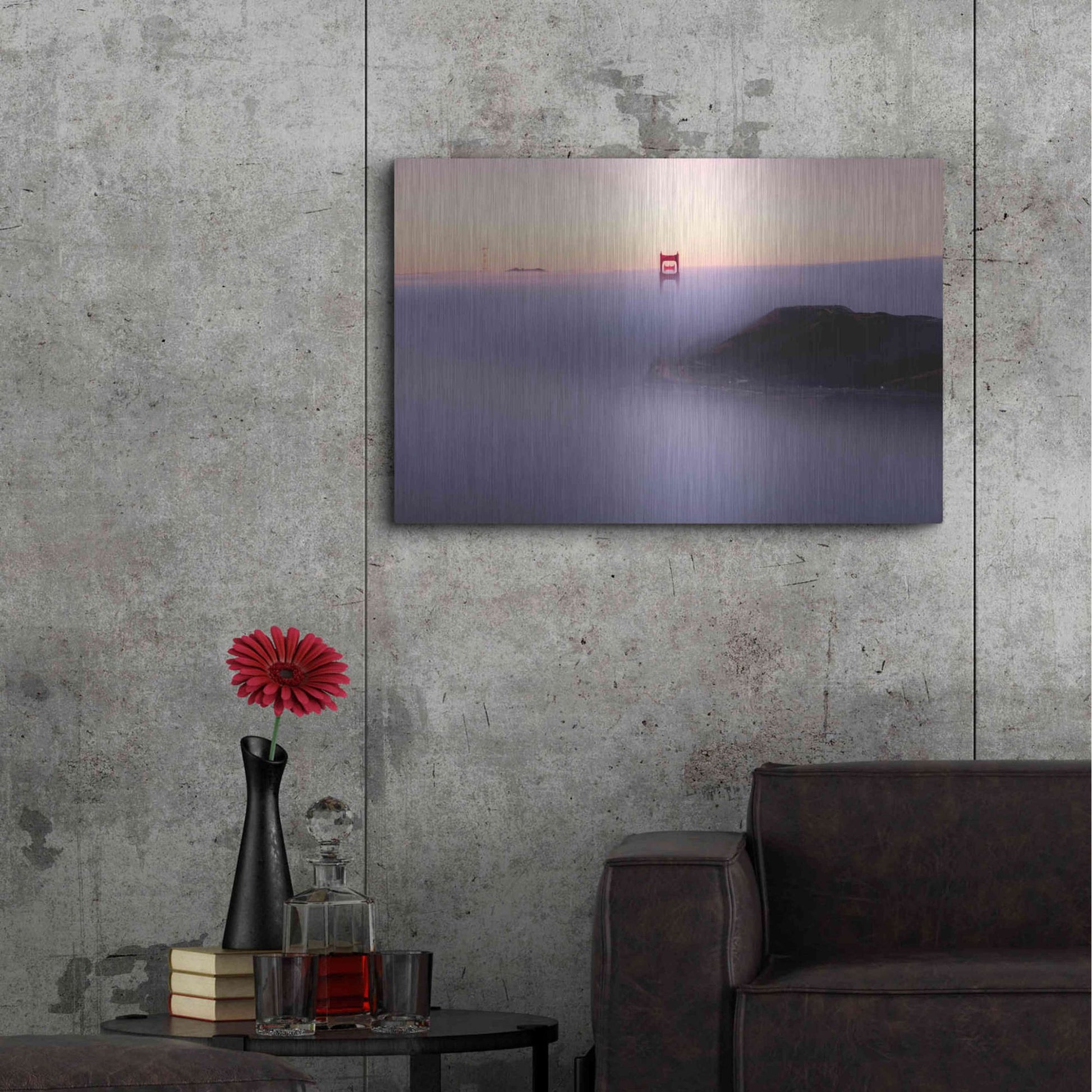Luxe Metal Art 'Fog' by Bruce Getty, Metal Wall Art,36x24