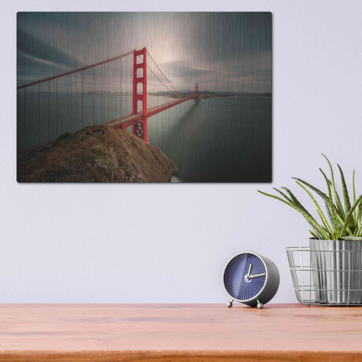 Luxe Metal Art 'Batteries Spencer' by Bruce Getty, Metal Wall Art,16x12