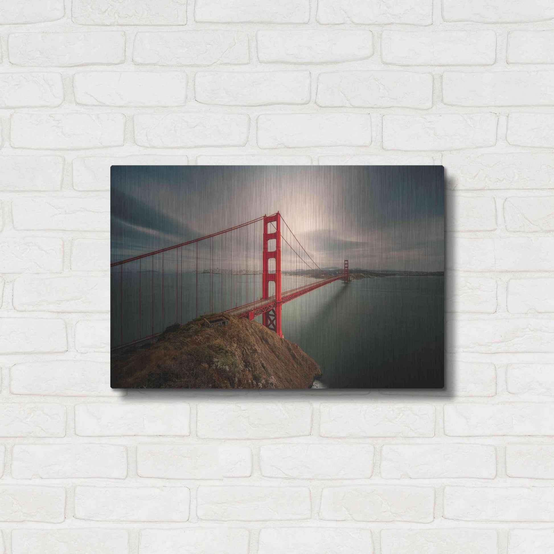 Luxe Metal Art 'Batteries Spencer' by Bruce Getty, Metal Wall Art,24x16