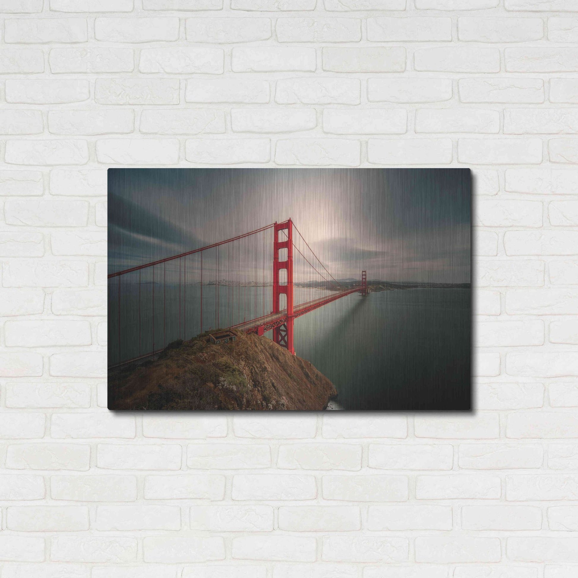 Luxe Metal Art 'Batteries Spencer' by Bruce Getty, Metal Wall Art,36x24