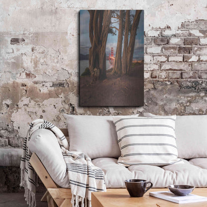 Luxe Metal Art 'Between the Trees' by Bruce Getty, Metal Wall Art,24x36