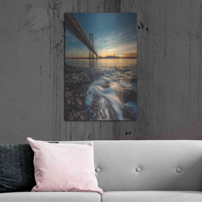 Luxe Metal Art 'Down by the Water 2' by Bruce Getty, Metal Wall Art,24x36