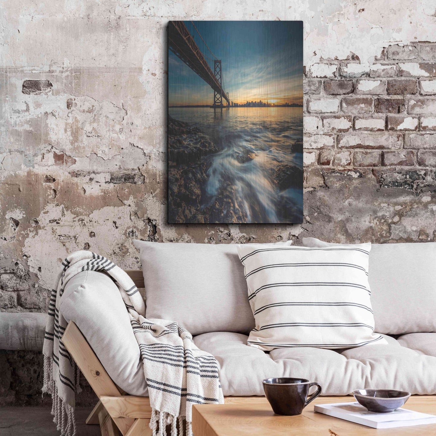 Luxe Metal Art 'Down by the Water 2' by Bruce Getty, Metal Wall Art,24x36