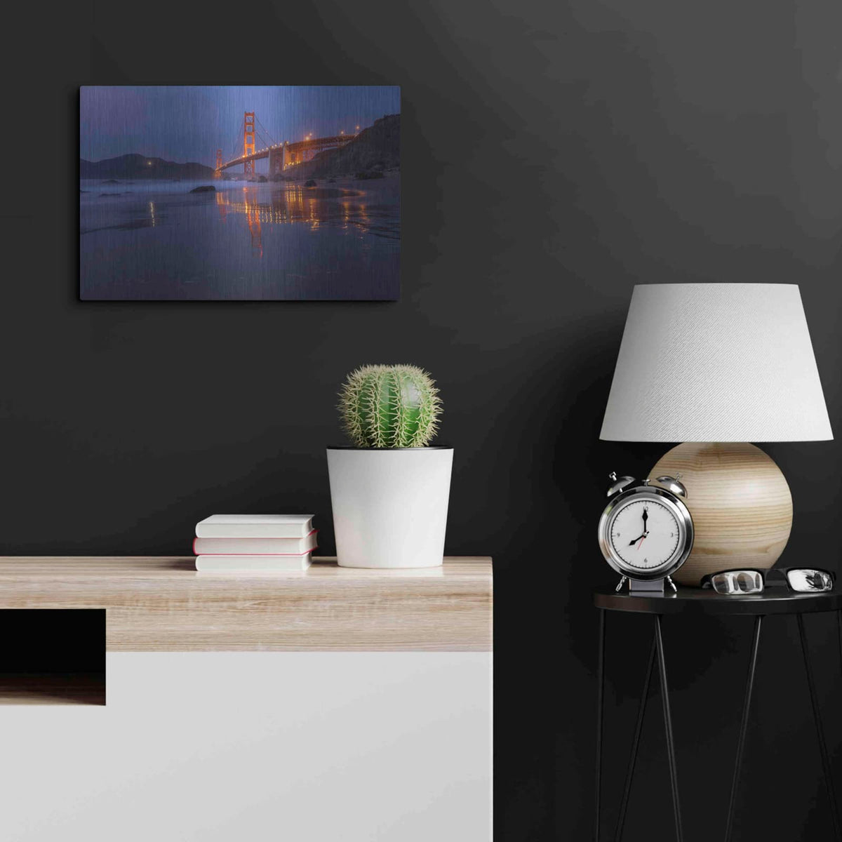 'Reflection Marshall Beach' by Bruce Getty – Metal Wall Art, 24x16 room view