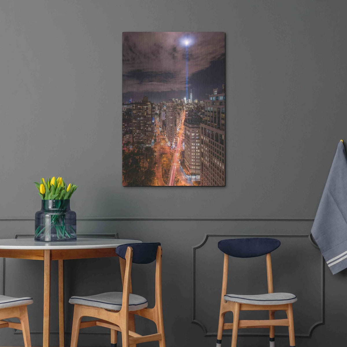 'Tribute Lights Flatiron District' by Bruce Getty – Metal Wall Art, 24x36 room view