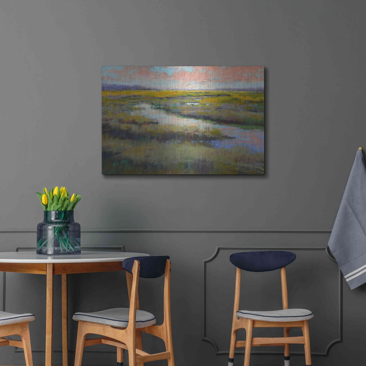 'A Glimmer on the Marsh' by Alejandra Goss – Metal Wall Art, 36x24 room view