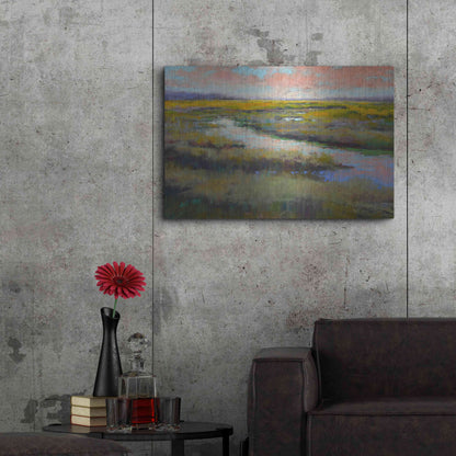 Luxe Metal Art 'A Glimmer on the Marsh' by Alejandra Goss, Metal Wall Art,36x24