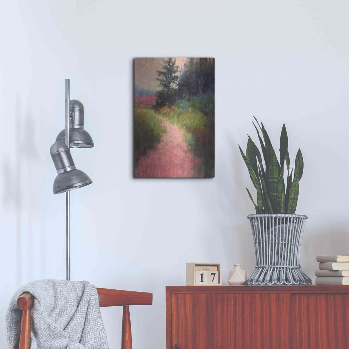 'Magenta' by Alejandra Goss – Metal Wall Art, 16x24 room view