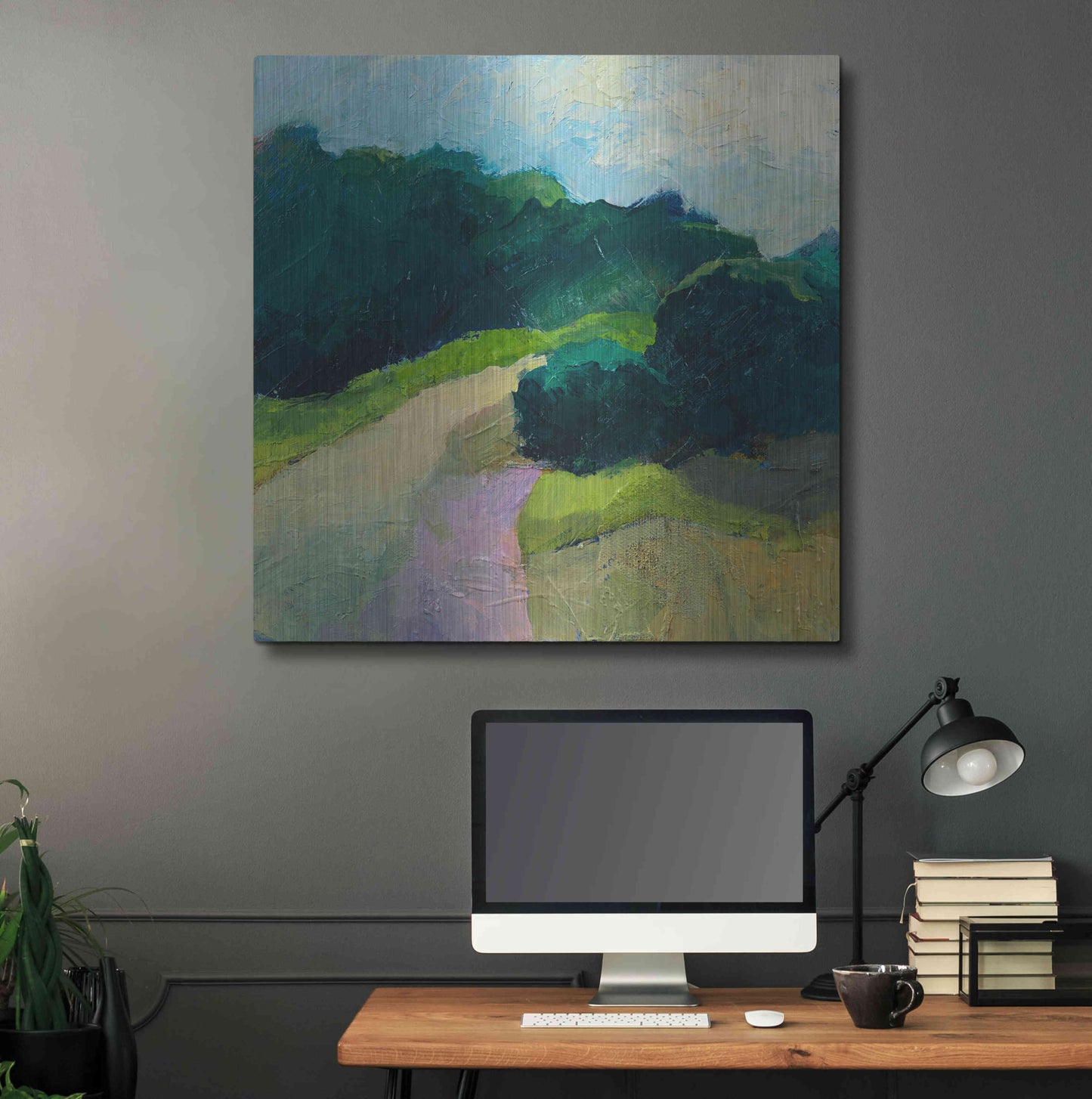 Luxe Metal Art 'A Different Day A Different Walk' by Ann Gordon, Metal Wall Art,36x36