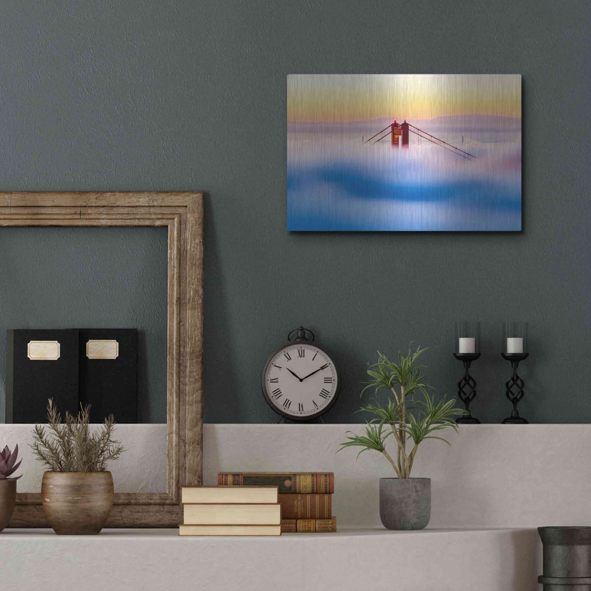 Luxe Metal Art 'Across the Bay' by Ann Gordon, Metal Wall Art,16x12