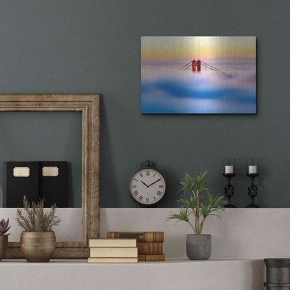 Luxe Metal Art 'Across the Bay' by Ann Gordon, Metal Wall Art,16x12