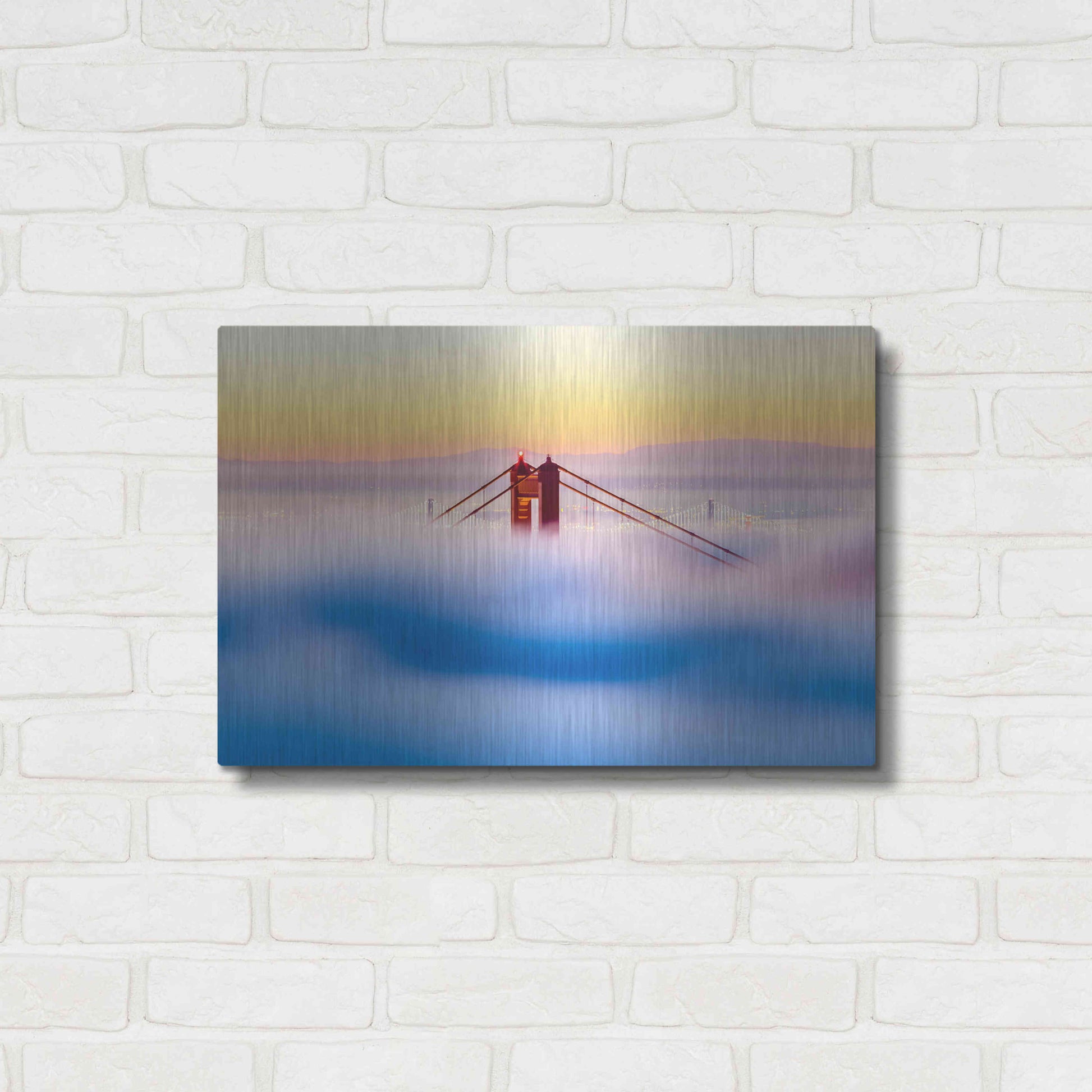 Luxe Metal Art 'Across the Bay' by Ann Gordon, Metal Wall Art,24x16