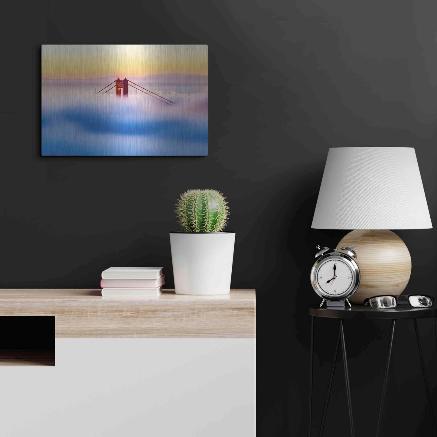Luxe Metal Art 'Across the Bay' by Ann Gordon, Metal Wall Art,24x16