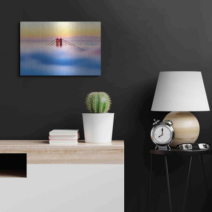 Luxe Metal Art 'Across the Bay' by Ann Gordon, Metal Wall Art,24x16