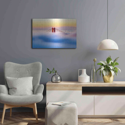 Luxe Metal Art 'Across the Bay' by Ann Gordon, Metal Wall Art,24x16