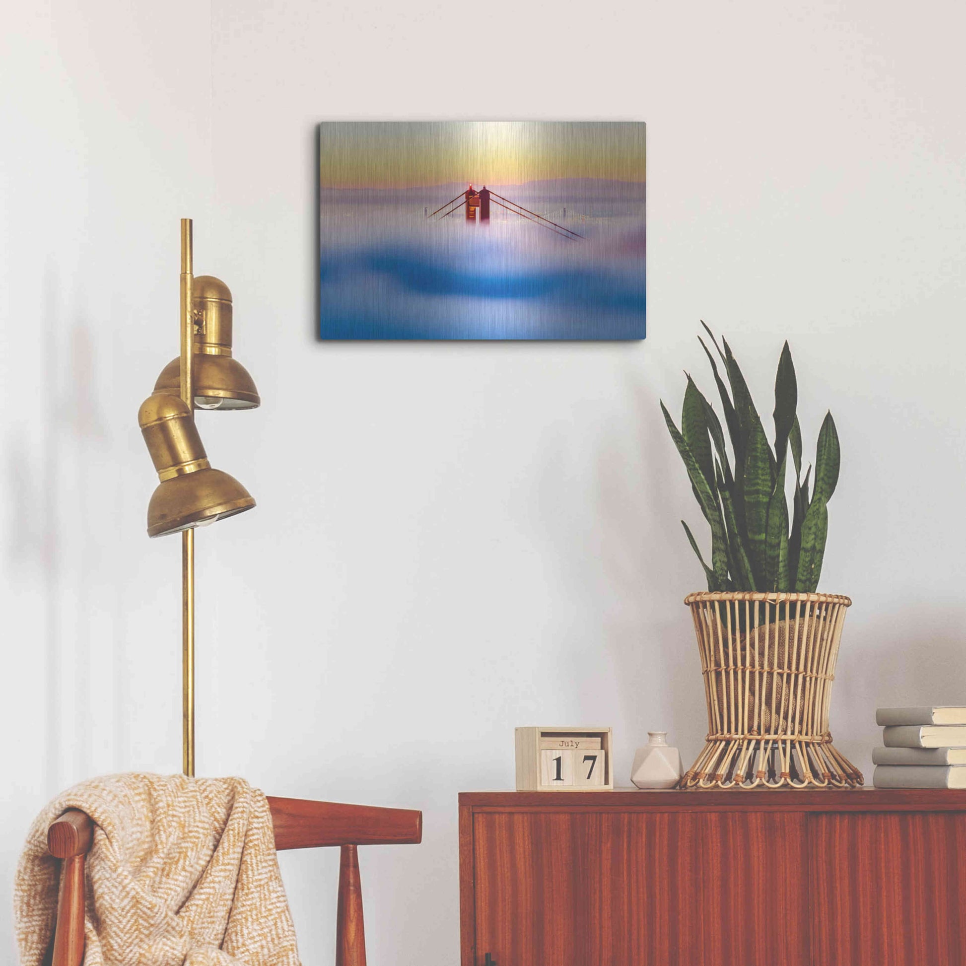 Luxe Metal Art 'Across the Bay' by Ann Gordon, Metal Wall Art,24x16