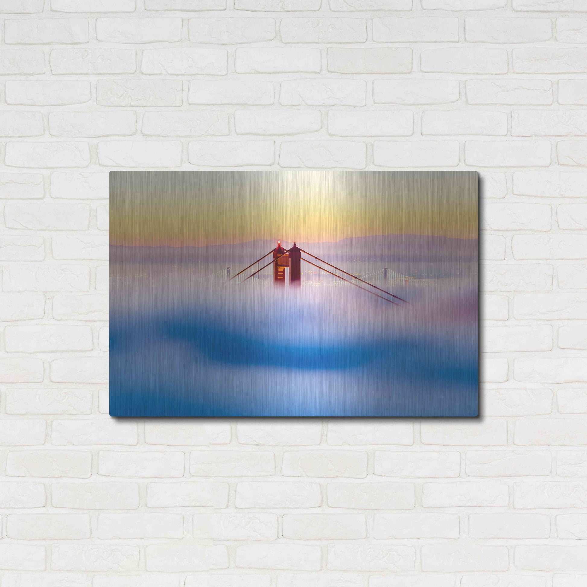 Luxe Metal Art 'Across the Bay' by Ann Gordon, Metal Wall Art,36x24