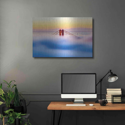Luxe Metal Art 'Across the Bay' by Ann Gordon, Metal Wall Art,36x24