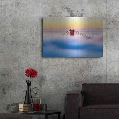 Luxe Metal Art 'Across the Bay' by Ann Gordon, Metal Wall Art,36x24