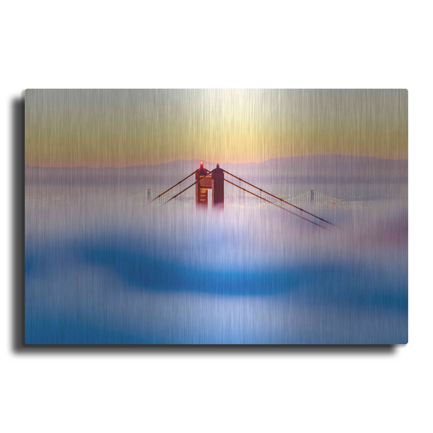 Luxe Metal Art 'Across the Bay' by Ann Gordon, Metal Wall Art