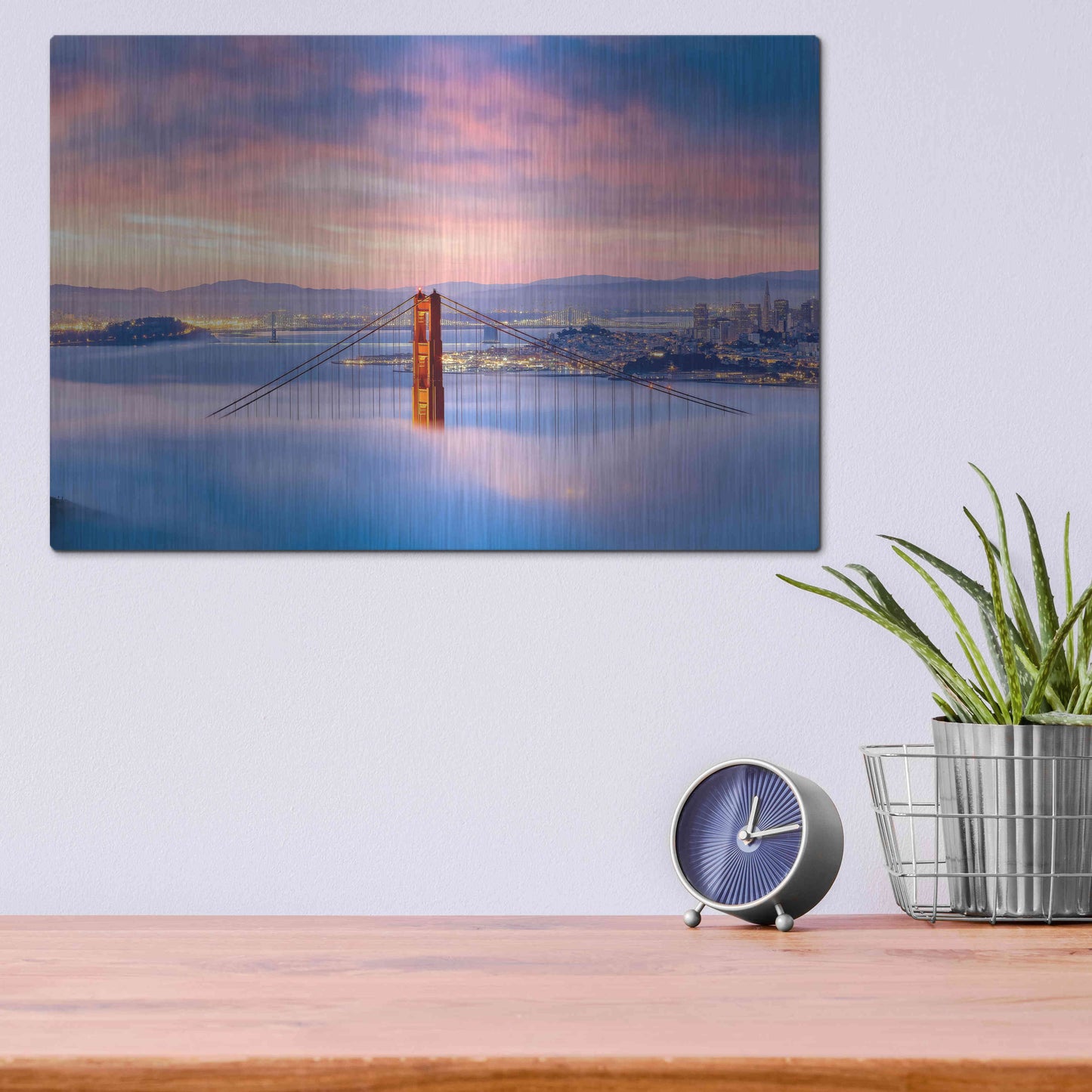 Luxe Metal Art 'Anomaly' by Ann Gordon, Metal Wall Art,16x12