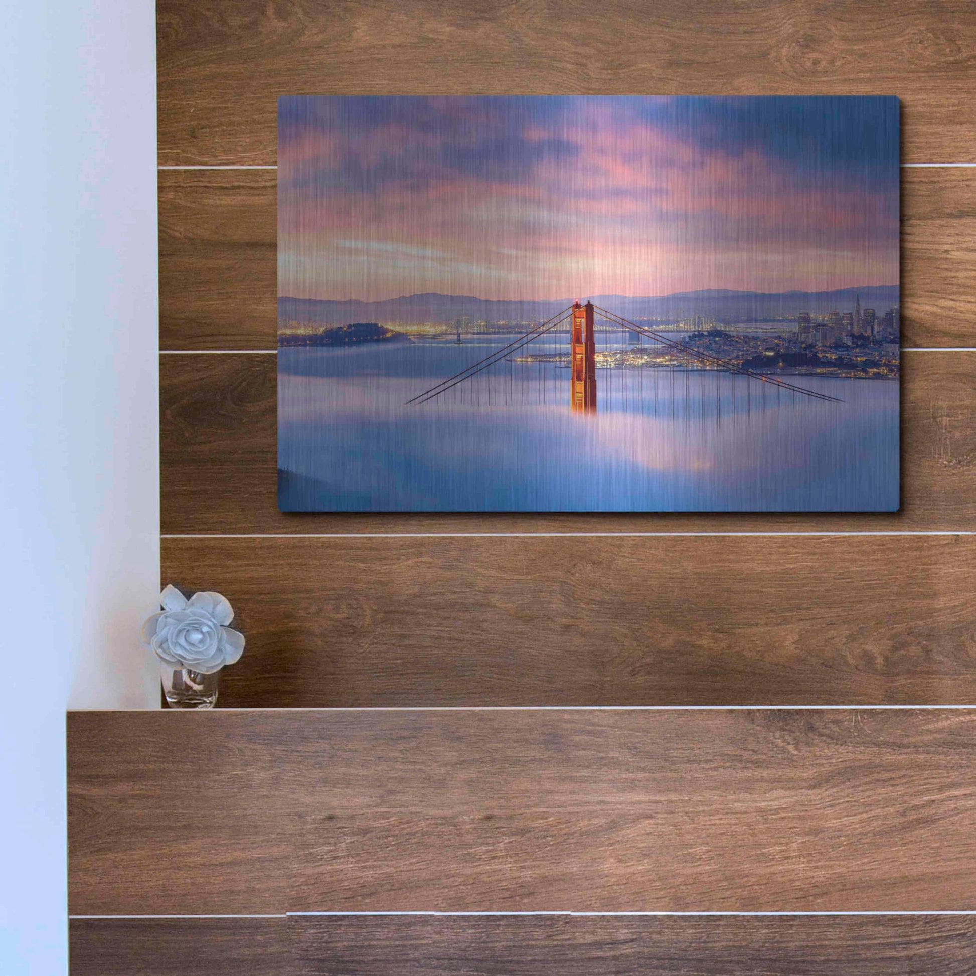 Luxe Metal Art 'Anomaly' by Ann Gordon, Metal Wall Art,16x12