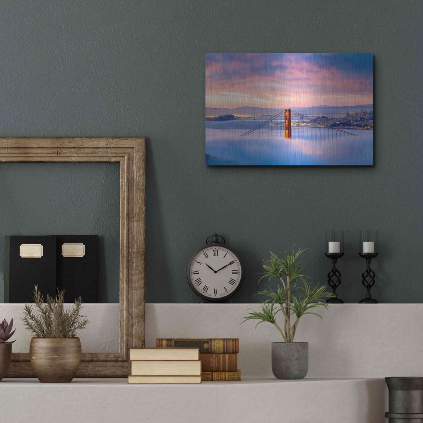 Luxe Metal Art 'Anomaly' by Ann Gordon, Metal Wall Art,16x12