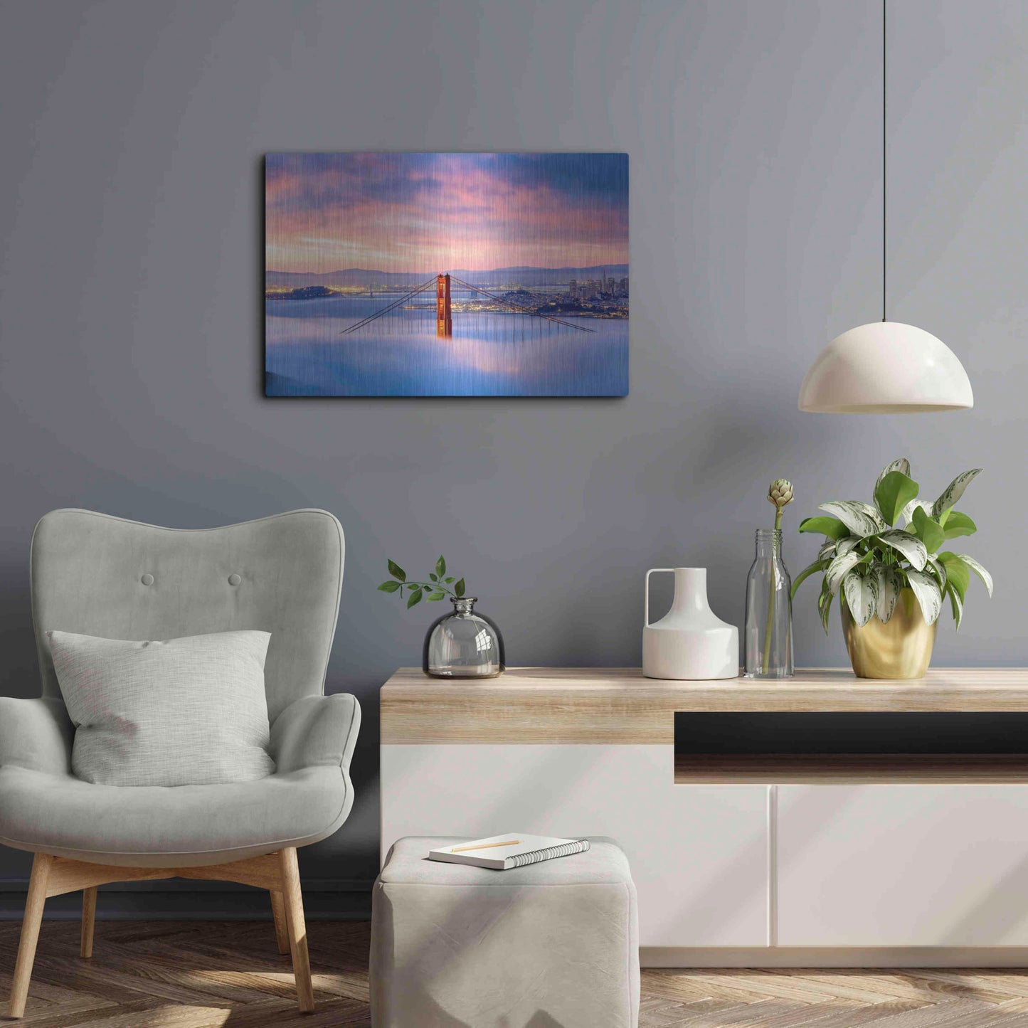 Luxe Metal Art 'Anomaly' by Ann Gordon, Metal Wall Art,24x16