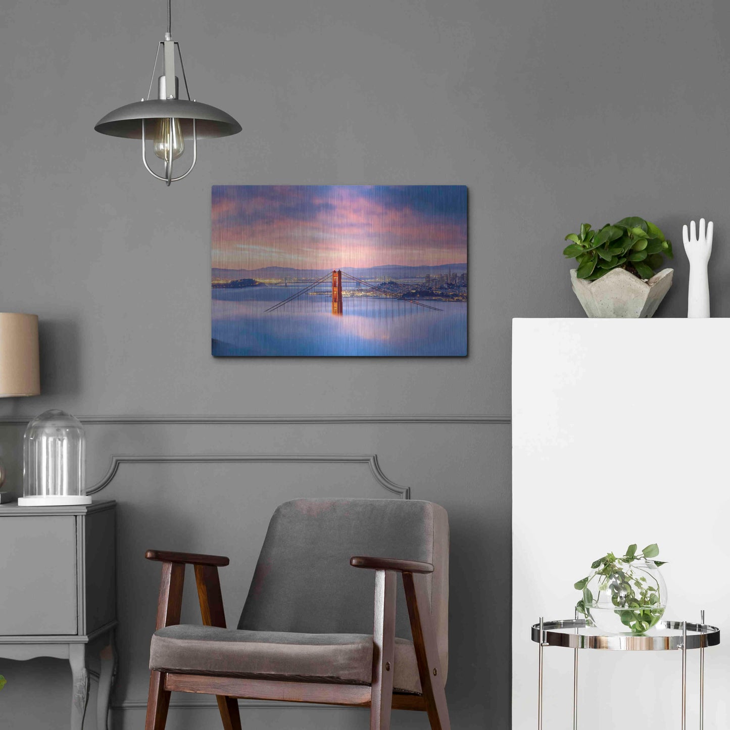 Luxe Metal Art 'Anomaly' by Ann Gordon, Metal Wall Art,24x16