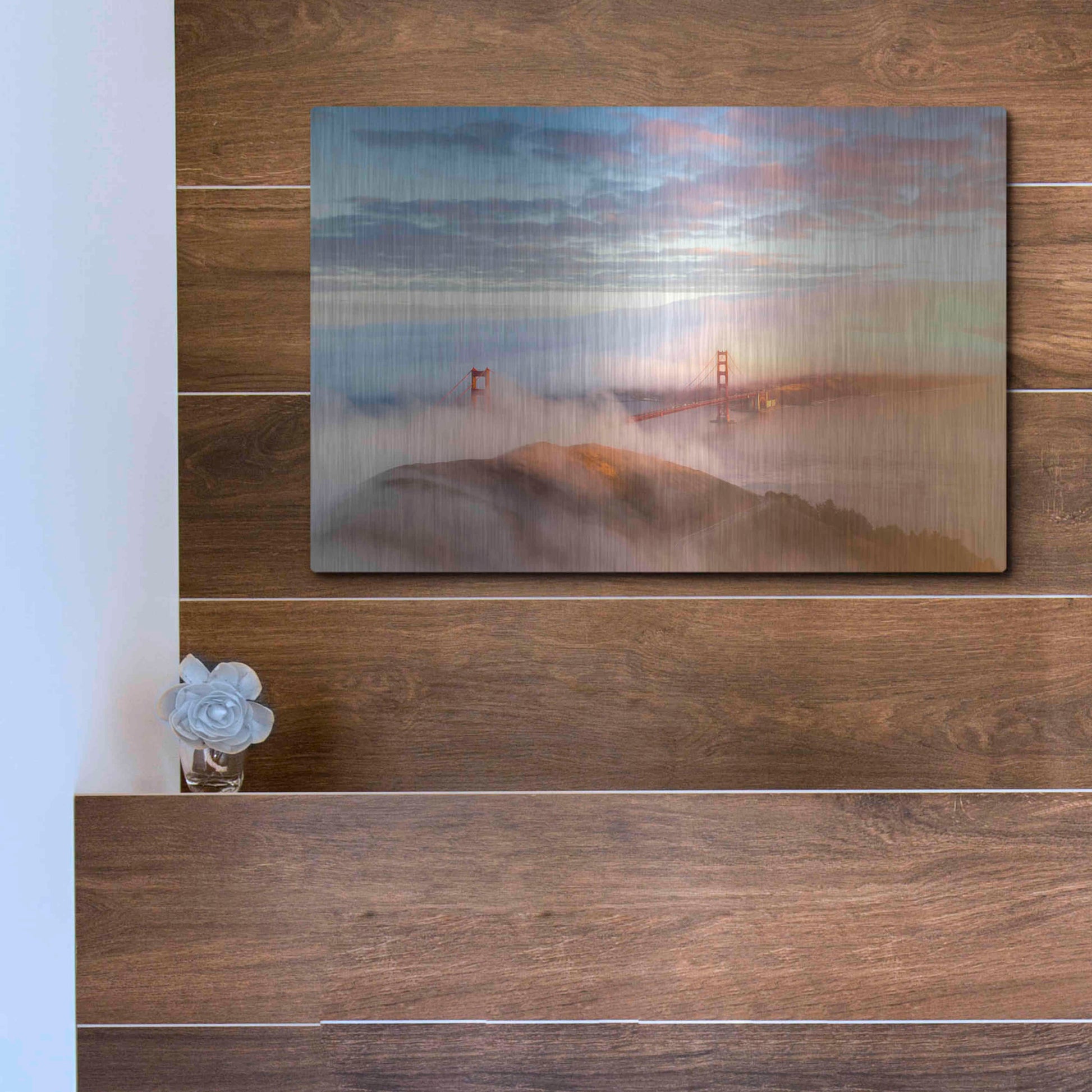 Luxe Metal Art 'Arrival' by Ann Gordon, Metal Wall Art,16x12