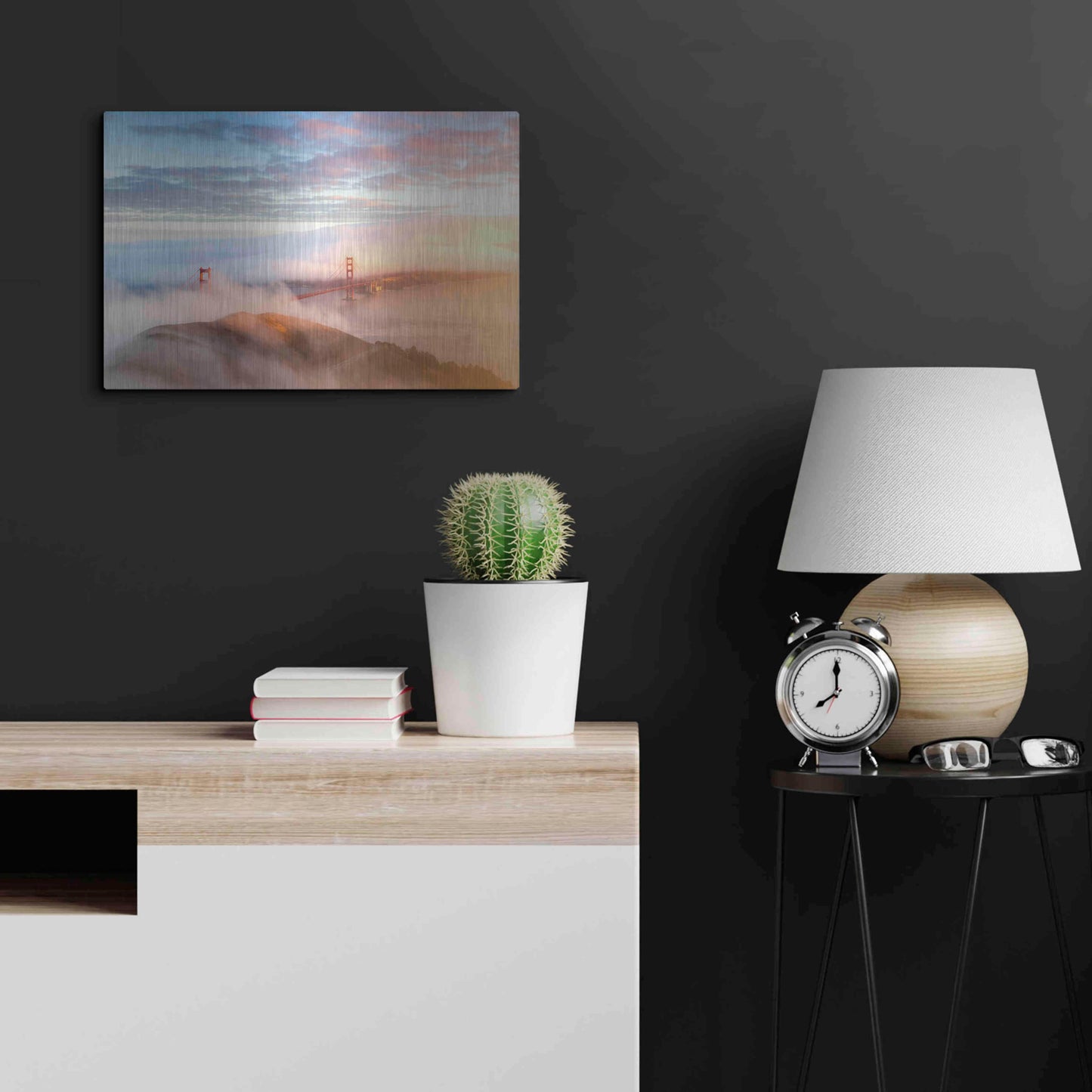 Luxe Metal Art 'Arrival' by Ann Gordon, Metal Wall Art,24x16