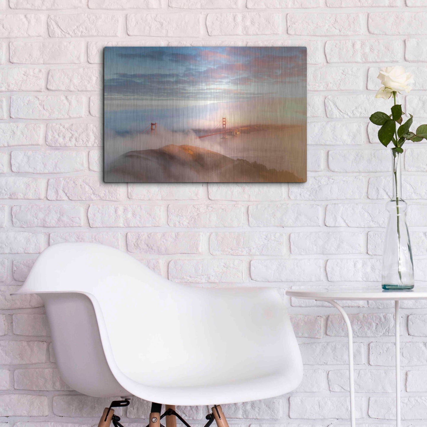 Luxe Metal Art 'Arrival' by Ann Gordon, Metal Wall Art,24x16