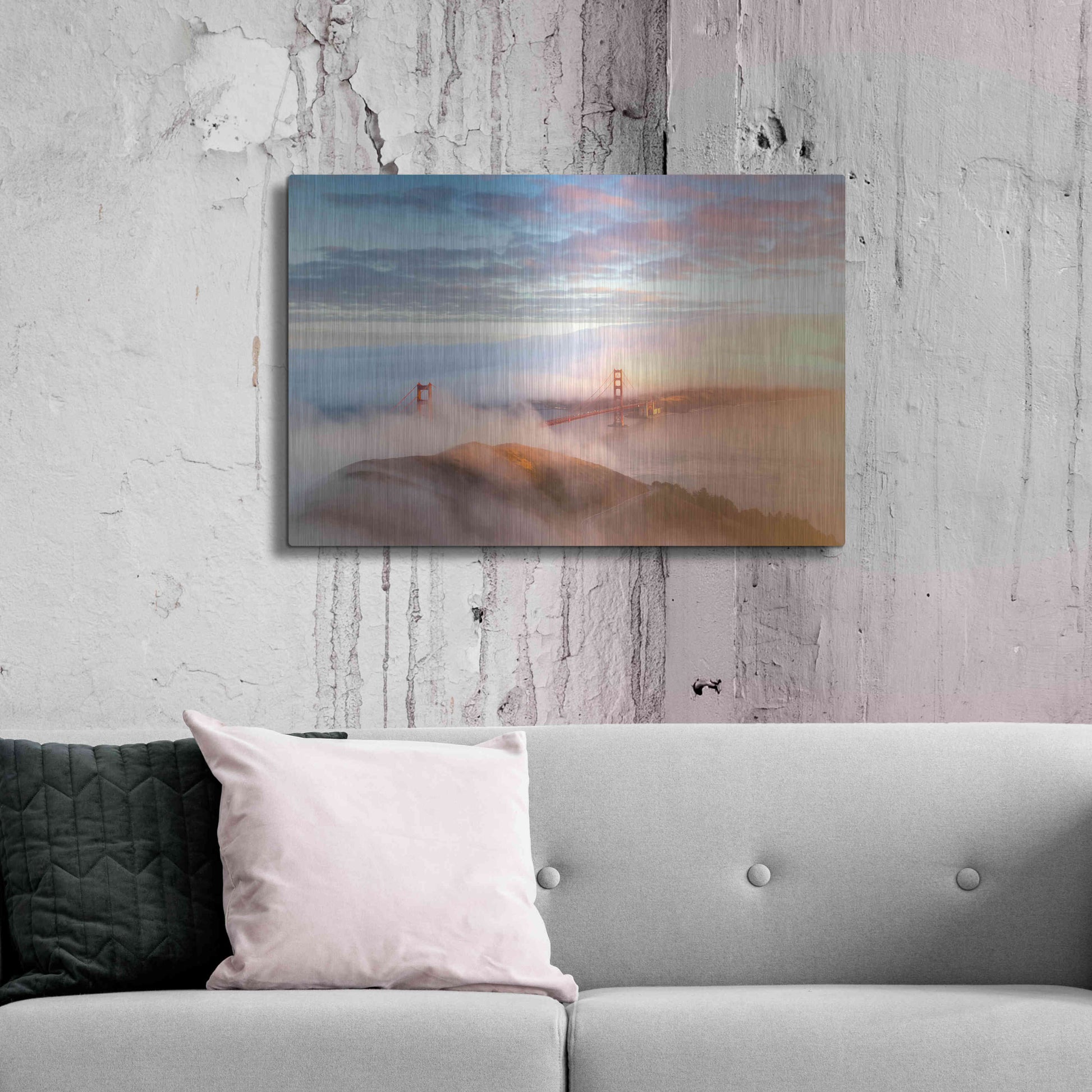 Luxe Metal Art 'Arrival' by Ann Gordon, Metal Wall Art,36x24