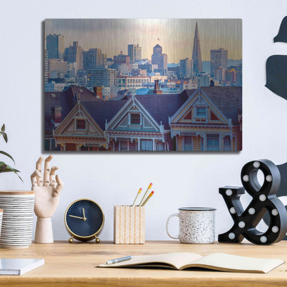 Luxe Metal Art 'Beautiful Time' by Ann Gordon, Metal Wall Art,16x12