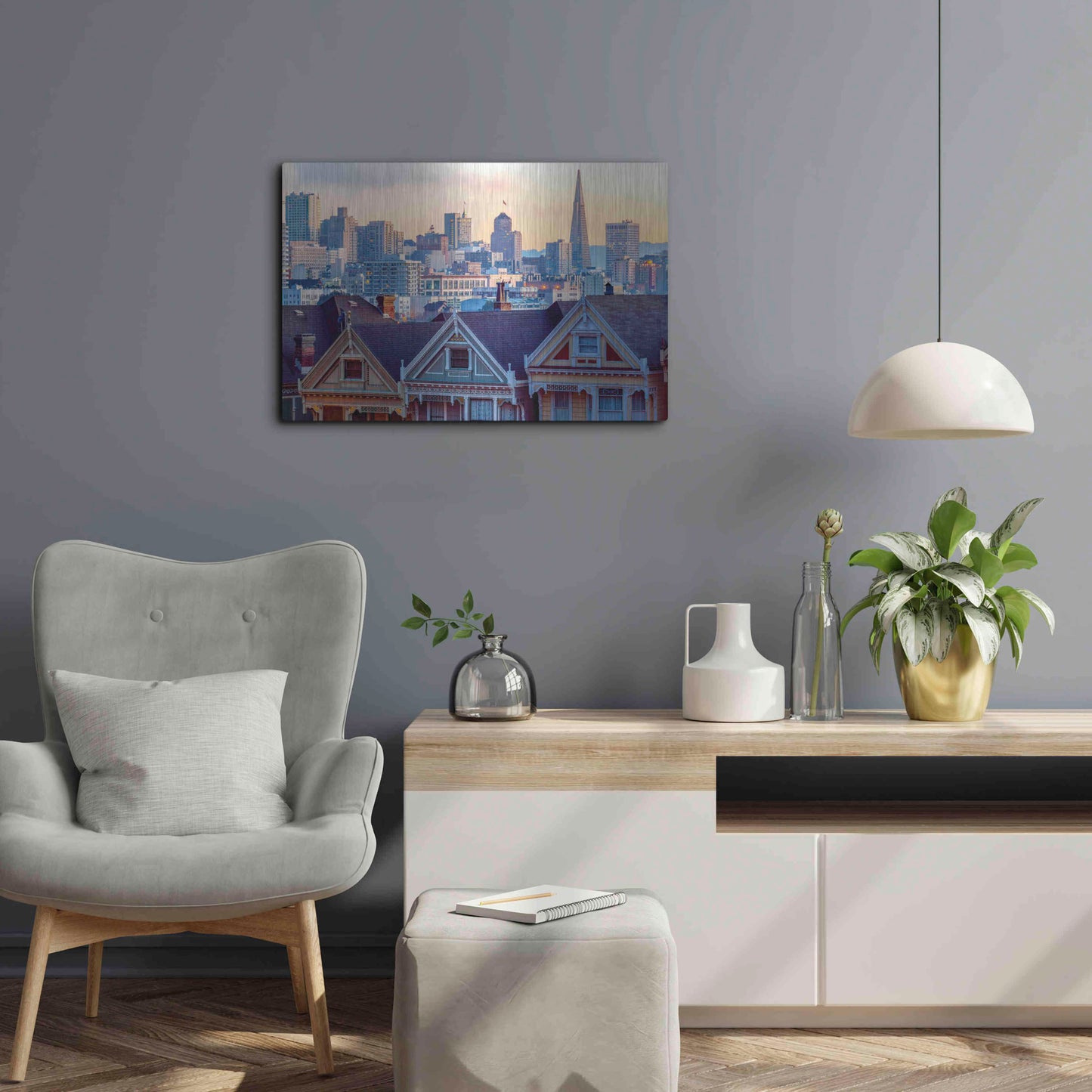 Luxe Metal Art 'Beautiful Time' by Ann Gordon, Metal Wall Art,24x16