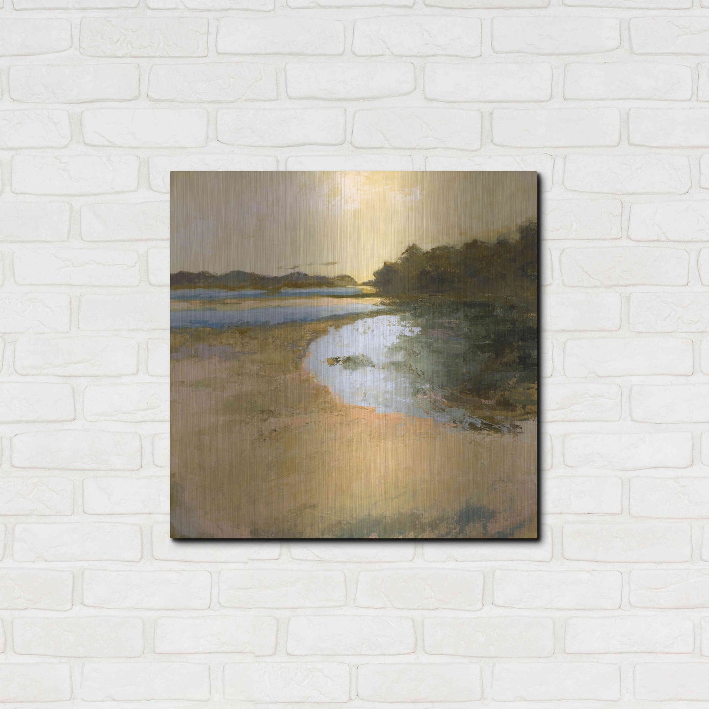 Luxe Metal Art 'Brave Boat Harbor' by Ann Gordon, Metal Wall Art,24x24