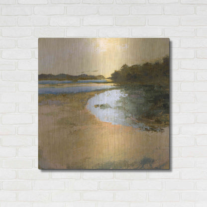 Luxe Metal Art 'Brave Boat Harbor' by Ann Gordon, Metal Wall Art,36x36