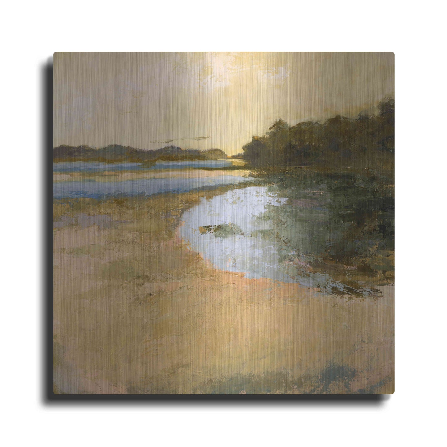 Luxe Metal Art 'Brave Boat Harbor' by Ann Gordon, Metal Wall Art