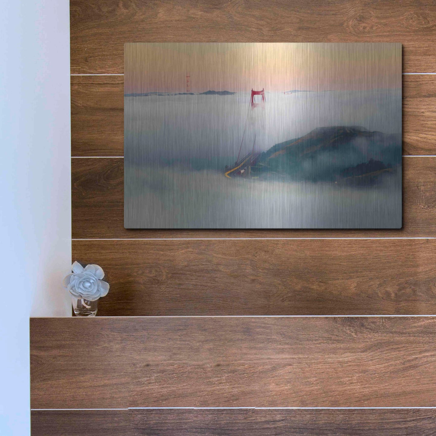 Luxe Metal Art 'Breakthrough' by Ann Gordon, Metal Wall Art,16x12