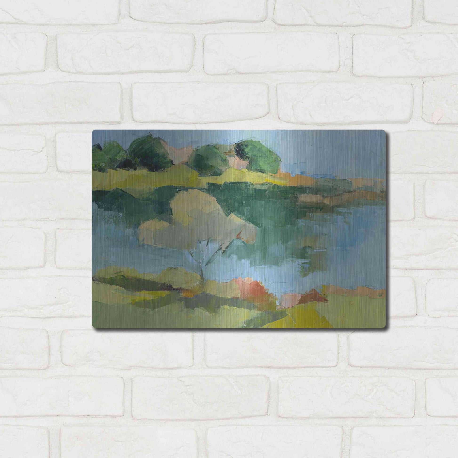 Luxe Metal Art 'Cape Neddick' by Ann Gordon, Metal Wall Art,16x12