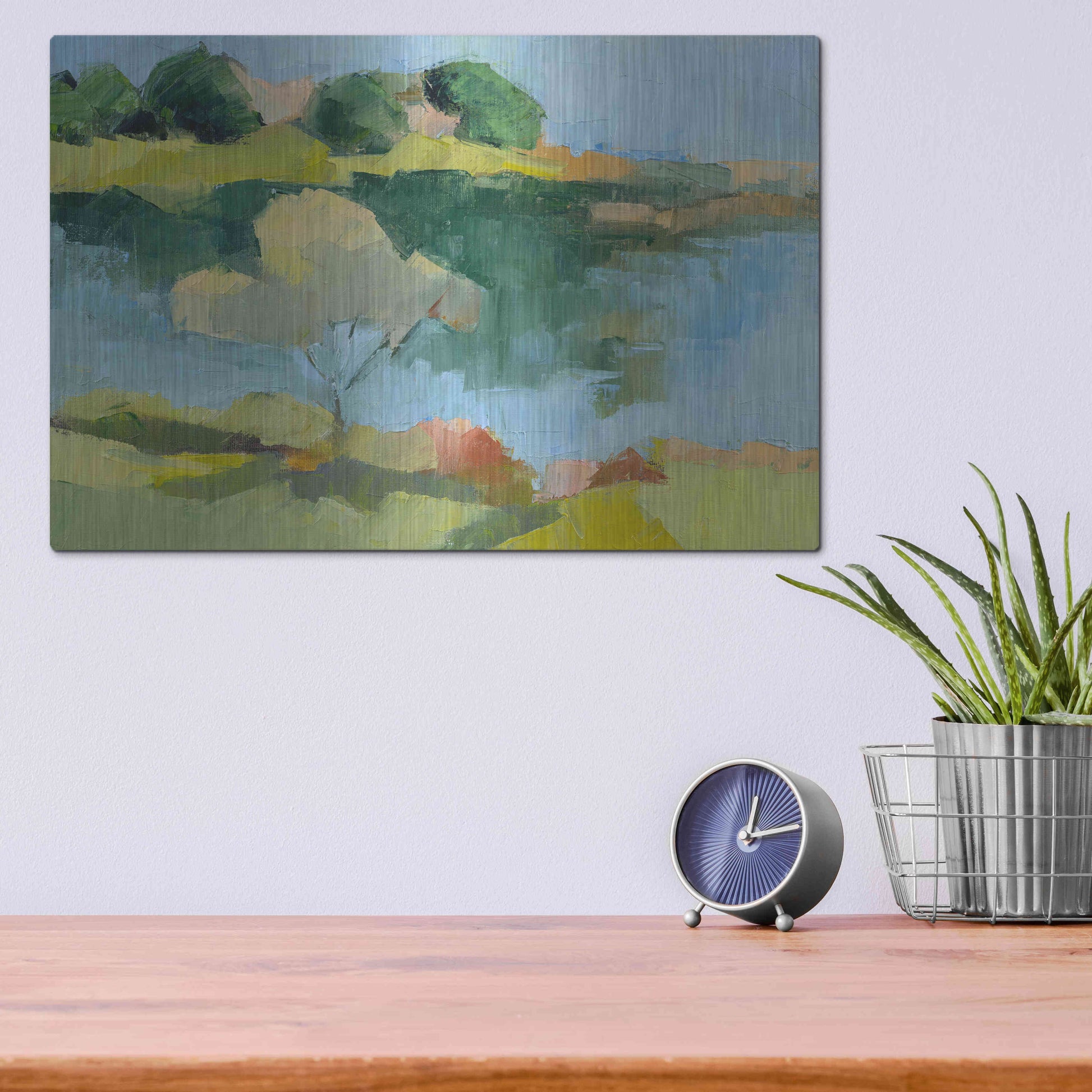 Luxe Metal Art 'Cape Neddick' by Ann Gordon, Metal Wall Art,16x12