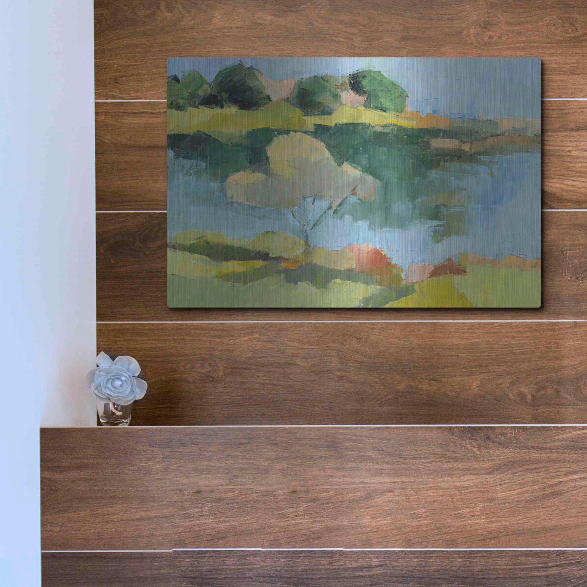 Luxe Metal Art 'Cape Neddick' by Ann Gordon, Metal Wall Art,16x12