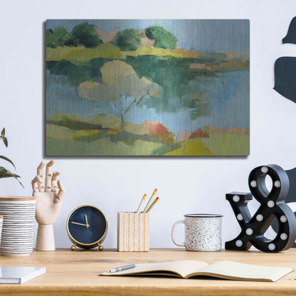 Luxe Metal Art 'Cape Neddick' by Ann Gordon, Metal Wall Art,16x12