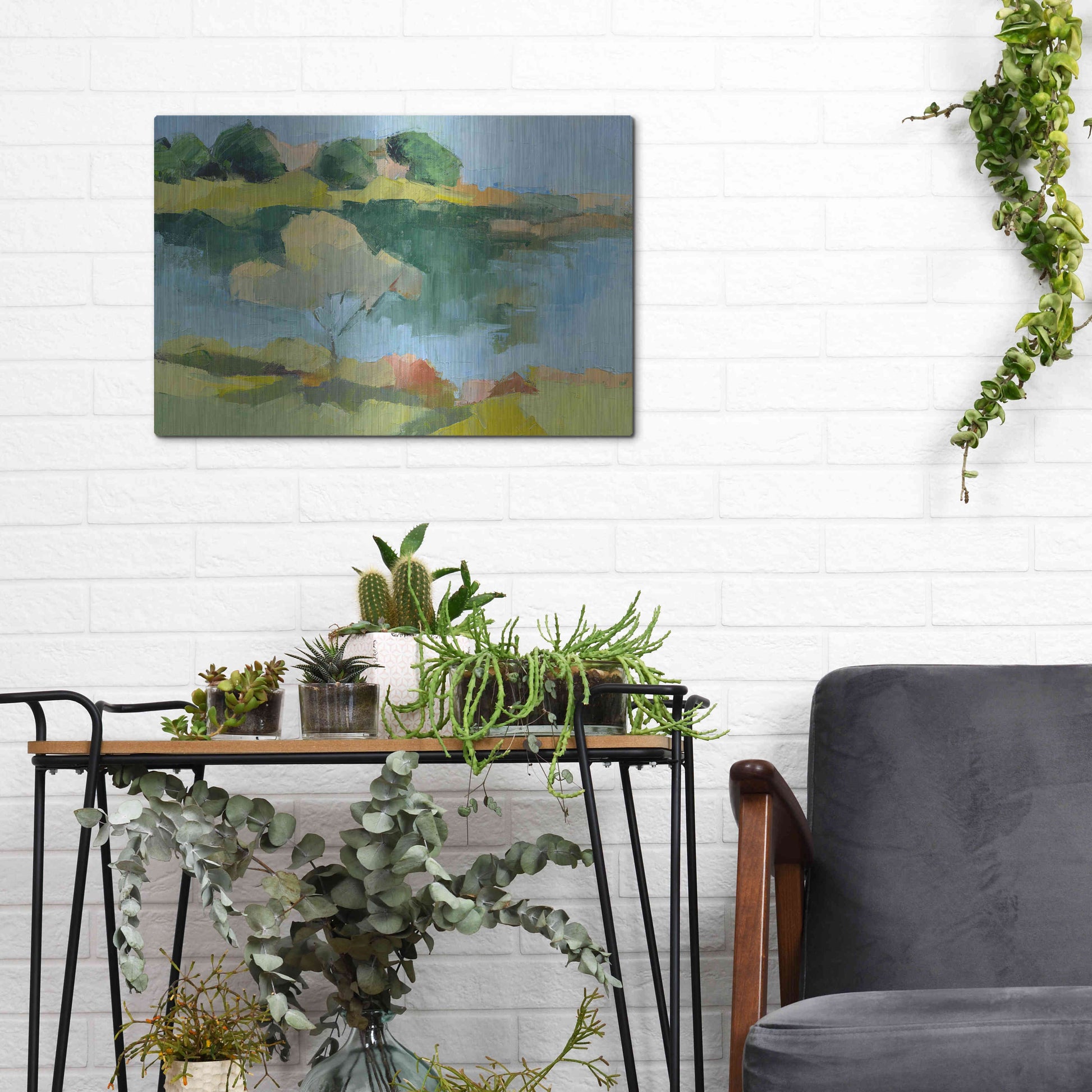 Luxe Metal Art 'Cape Neddick' by Ann Gordon, Metal Wall Art,16x12