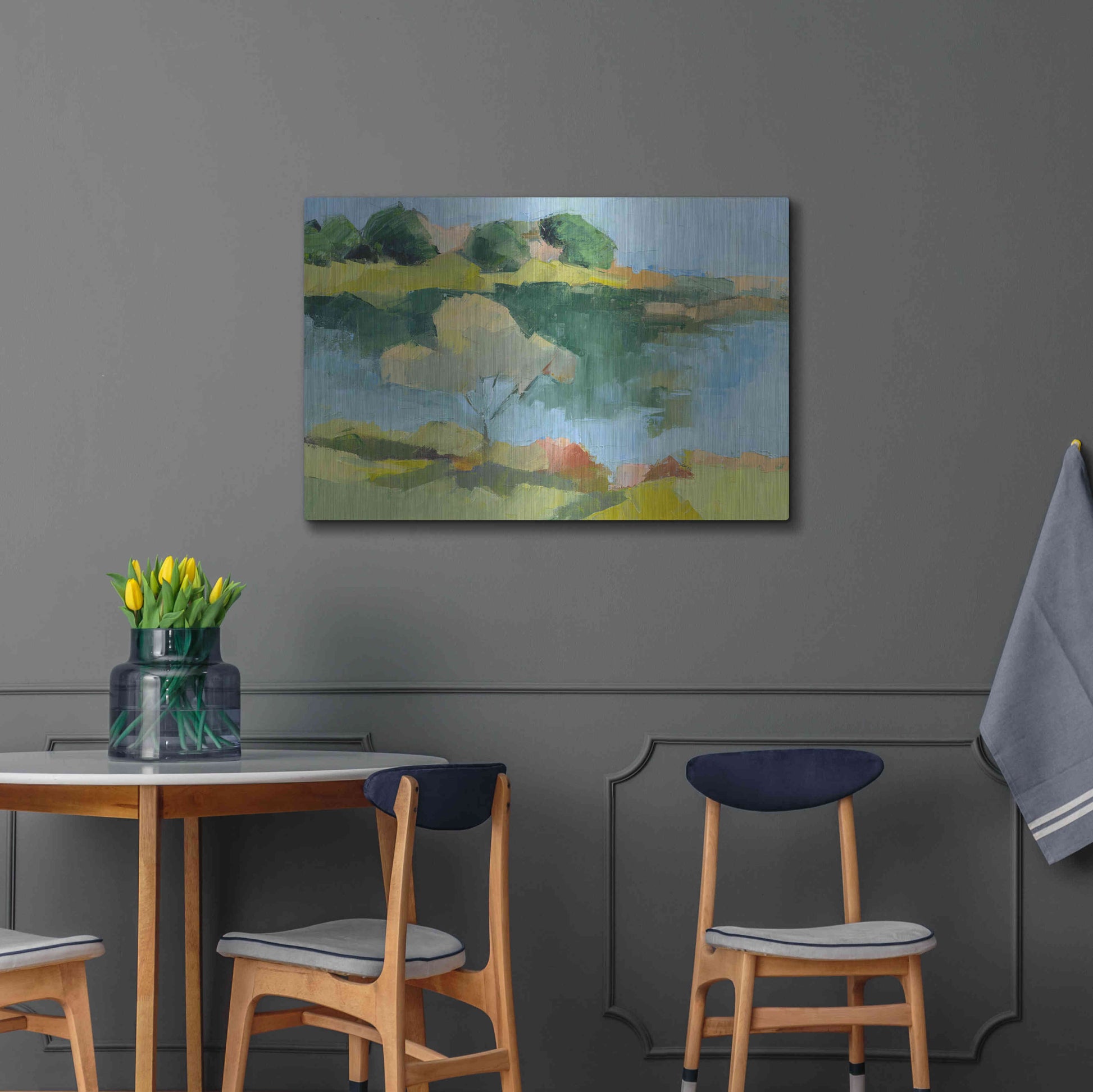 Luxe Metal Art 'Cape Neddick' by Ann Gordon, Metal Wall Art,36x24