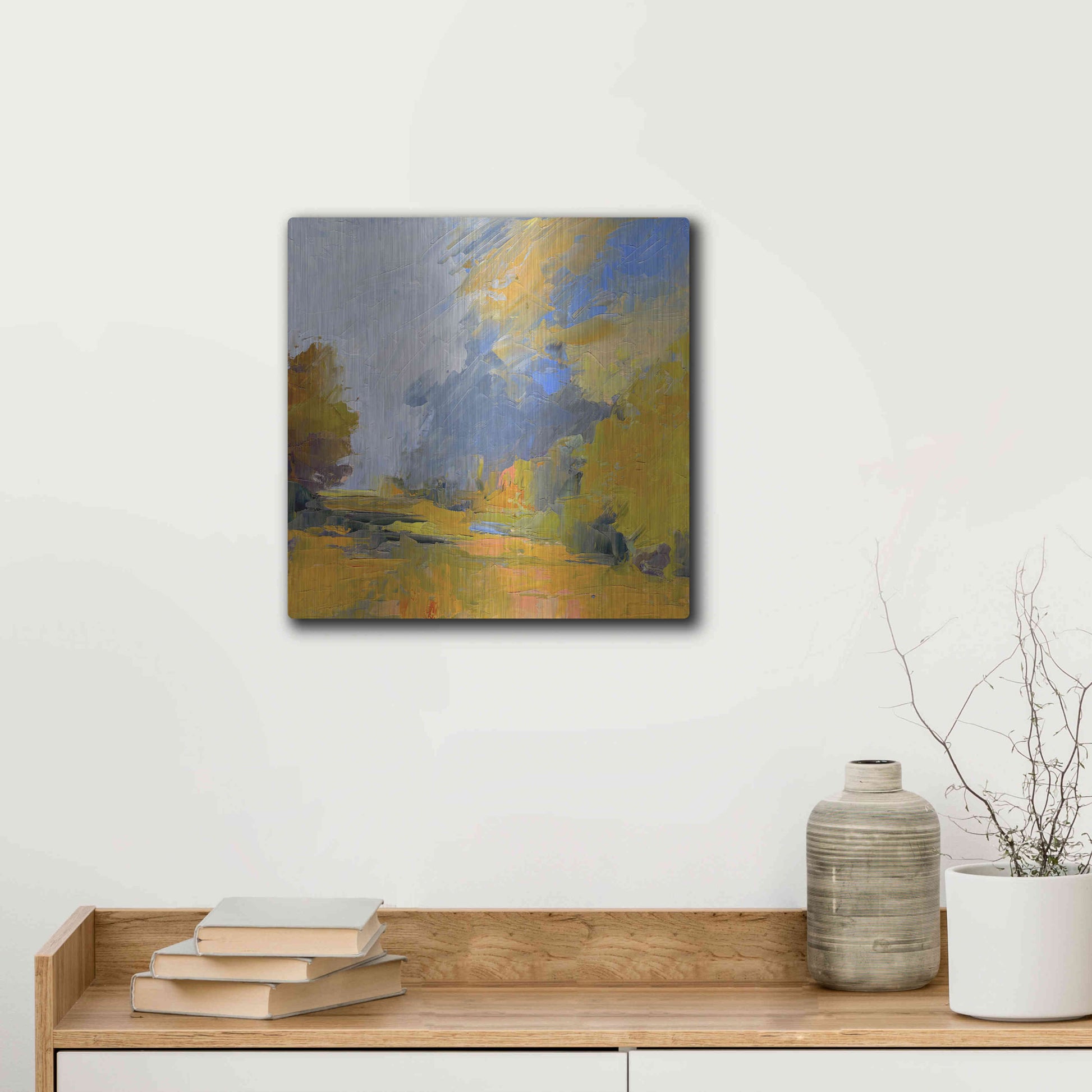 Luxe Metal Art 'Changes' by Ann Gordon, Metal Wall Art,12x12