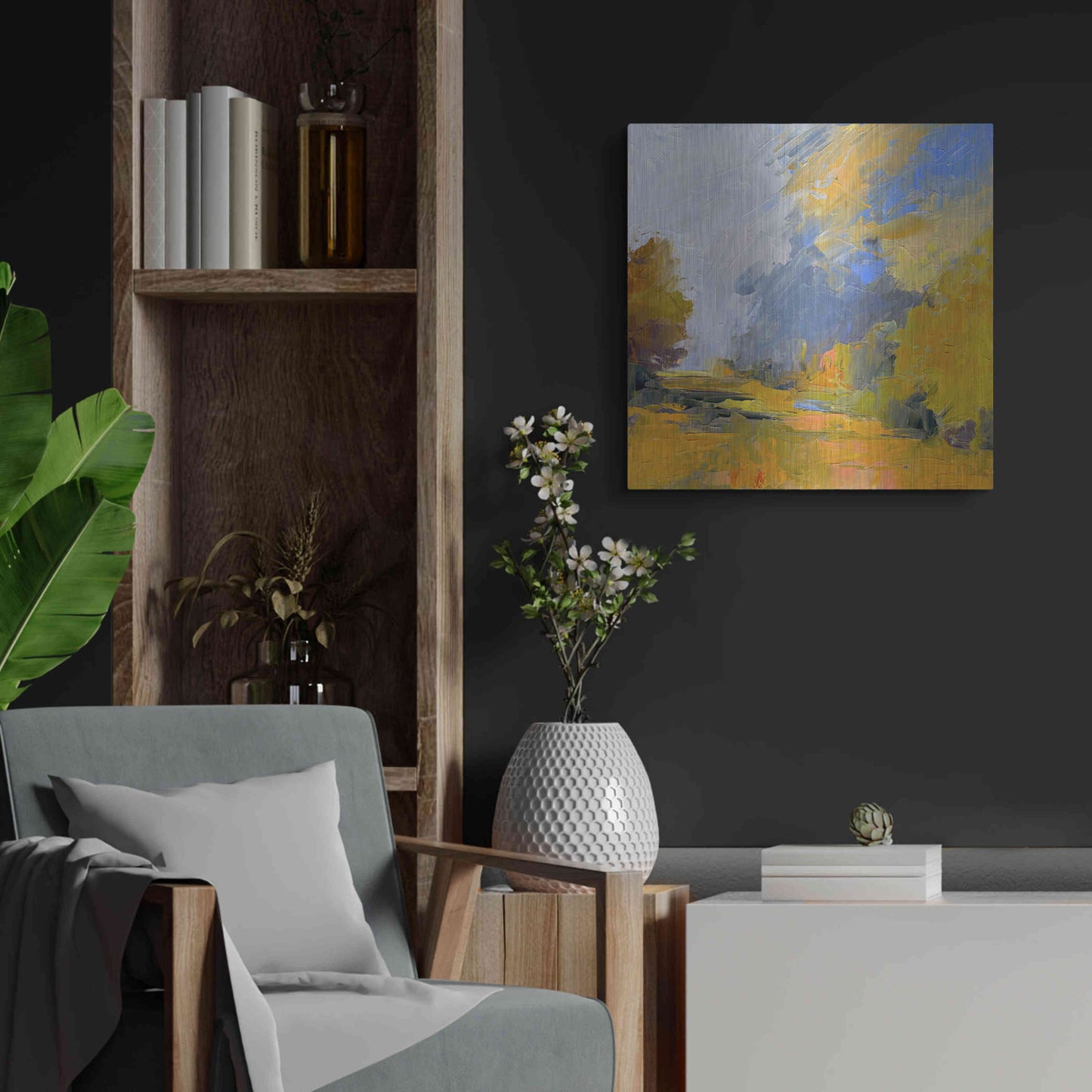 Luxe Metal Art 'Changes' by Ann Gordon, Metal Wall Art,24x24